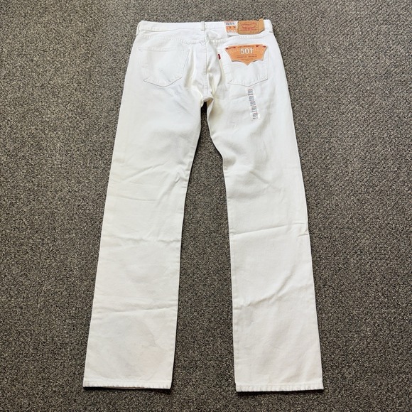 Levi's Other - Vintage Levis 501 Jeans Mens 36x36 White Denim Button Fly Straight Leg USA